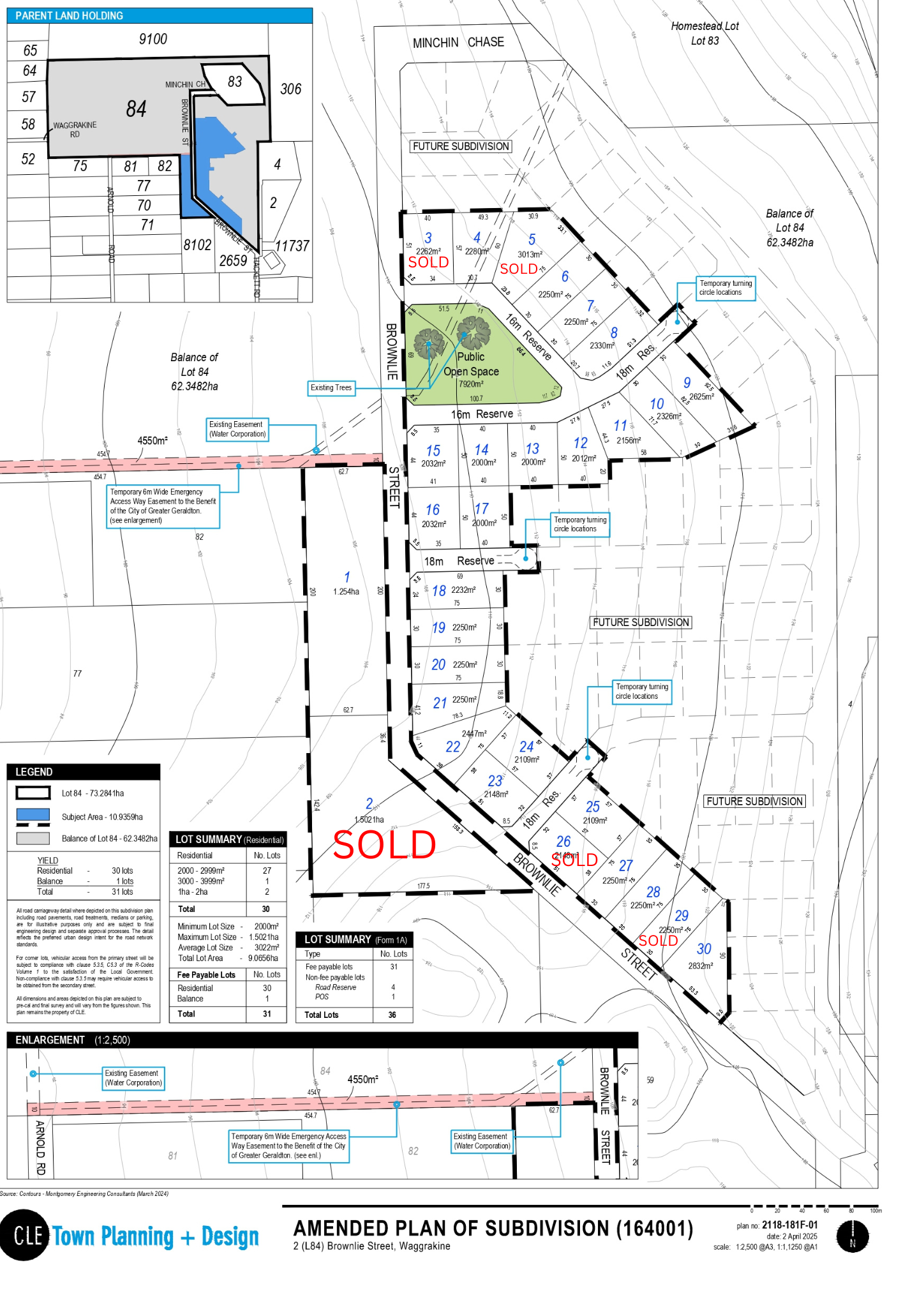 Wavecrest Estate lot layout